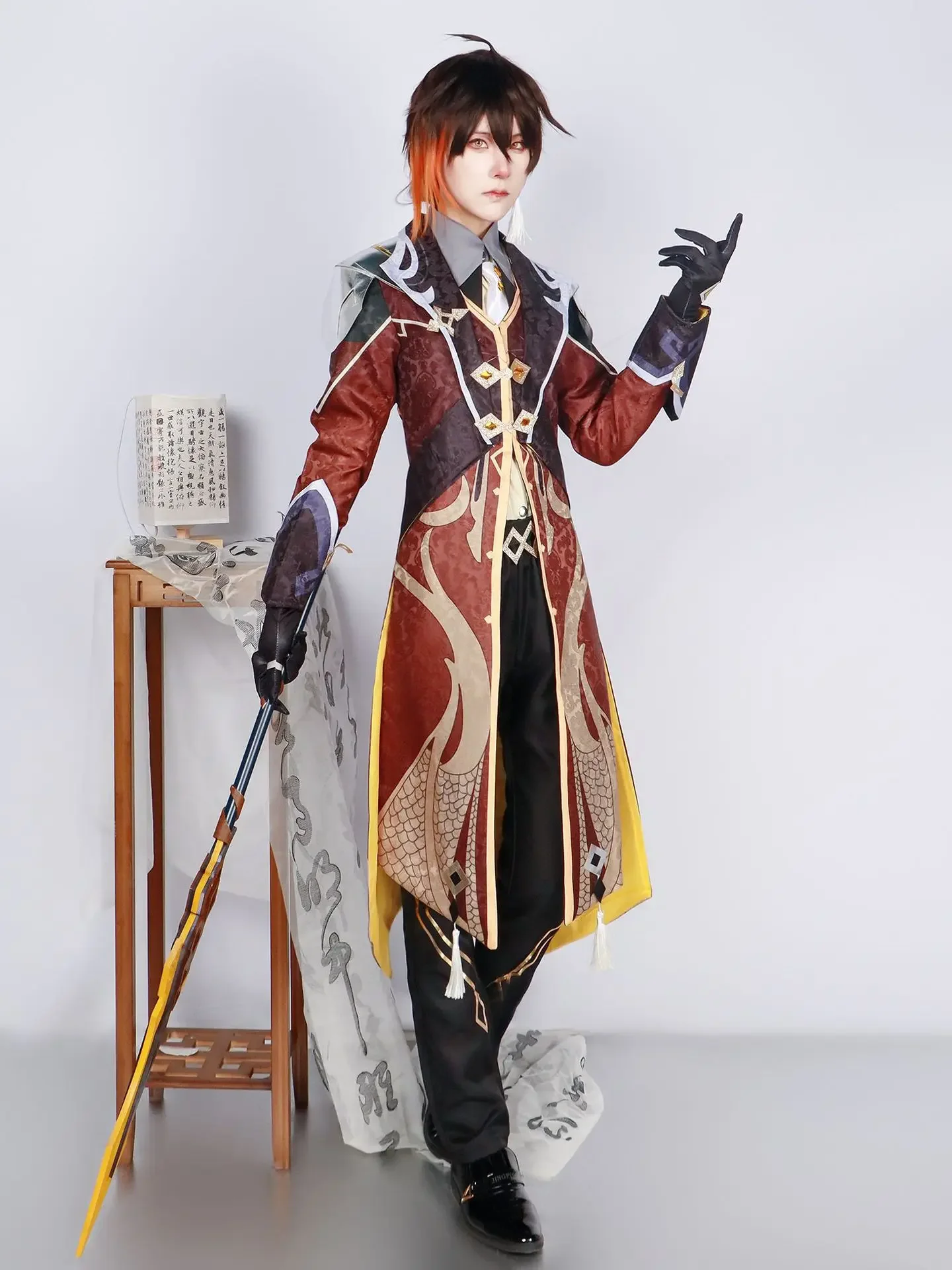 Party Games For Adults - 原神インパクト Zhongli コスプレ衣装大人のカーニバル制服ウィッグアニメハロウィンパーティー衣装仮装女性ゲーム