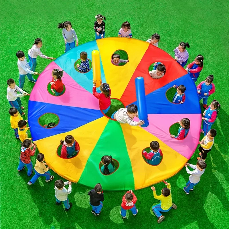 Party Games Multiplayer - レインボーパラシュートノックゴーファー多人数参加型インタラクティブ隠れかくれ屋外子供グループゲームレジャーパーティーおもちゃギフト大人子供向け