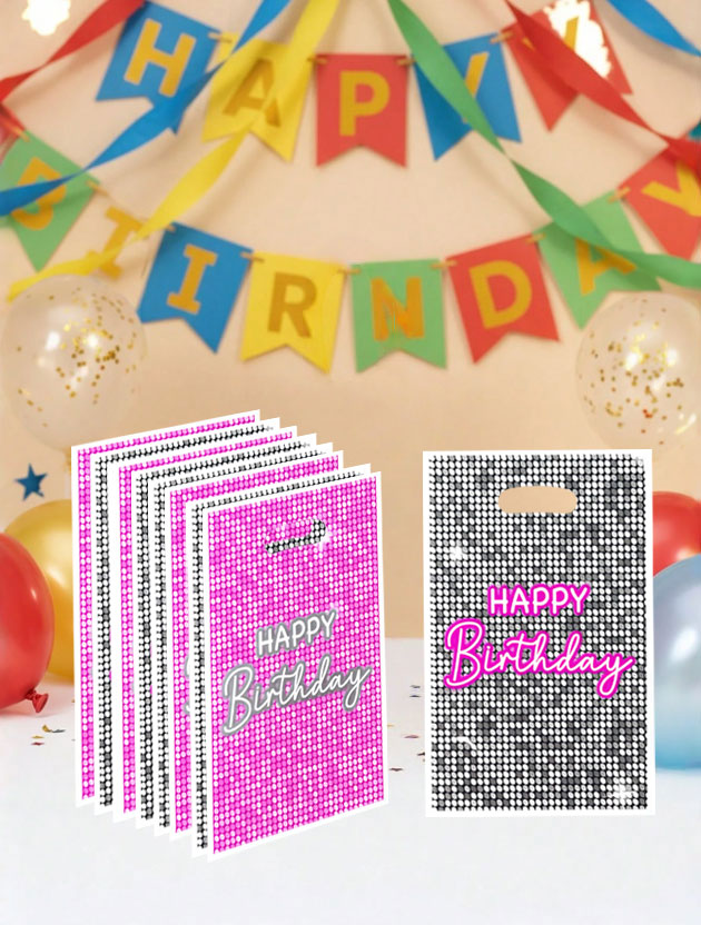 Party Games At Wedding - 20個/40個入りパーティーギフトバッグ、グリッタースパンコールスタイル、ハッピーバースデーレター、誕生日やホリデーイベント、イベントやパーティー用品、小さなパーティーギフトバッグのギフト包装に最適。 小さなギフト包装袋、返礼品用バッグ、誕生日、祝日、ゲーム、パーティー、お祝い、その他の機会に適したギフトバッグ。