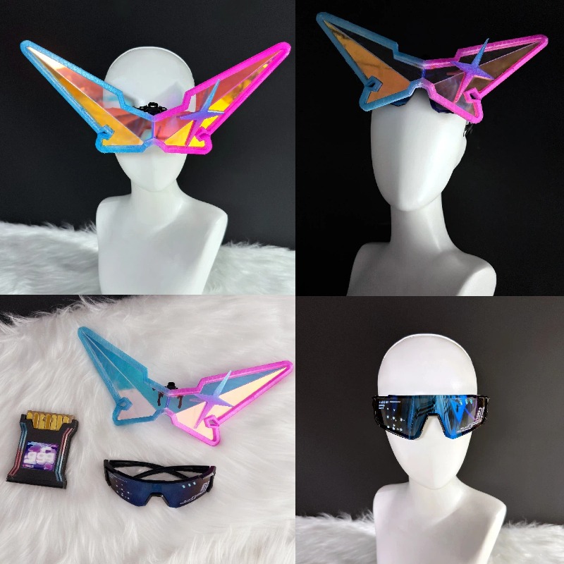 Party Games For Adults - ゲーム Honkai: スターレール シルバーウルフ コスプレ小道具 カラフルなメガネセット