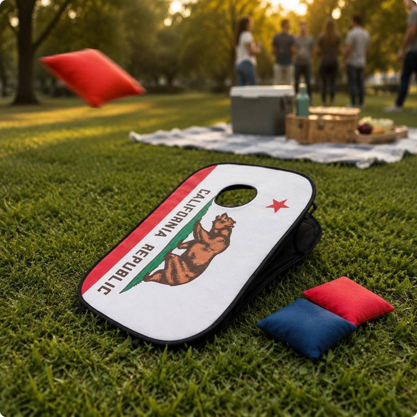 Cornhole Board Set - コーンホールボードセット 室内・屋外兼用 折りたたみ式 コーンホールセット 収納簡単 充填済みサック付き