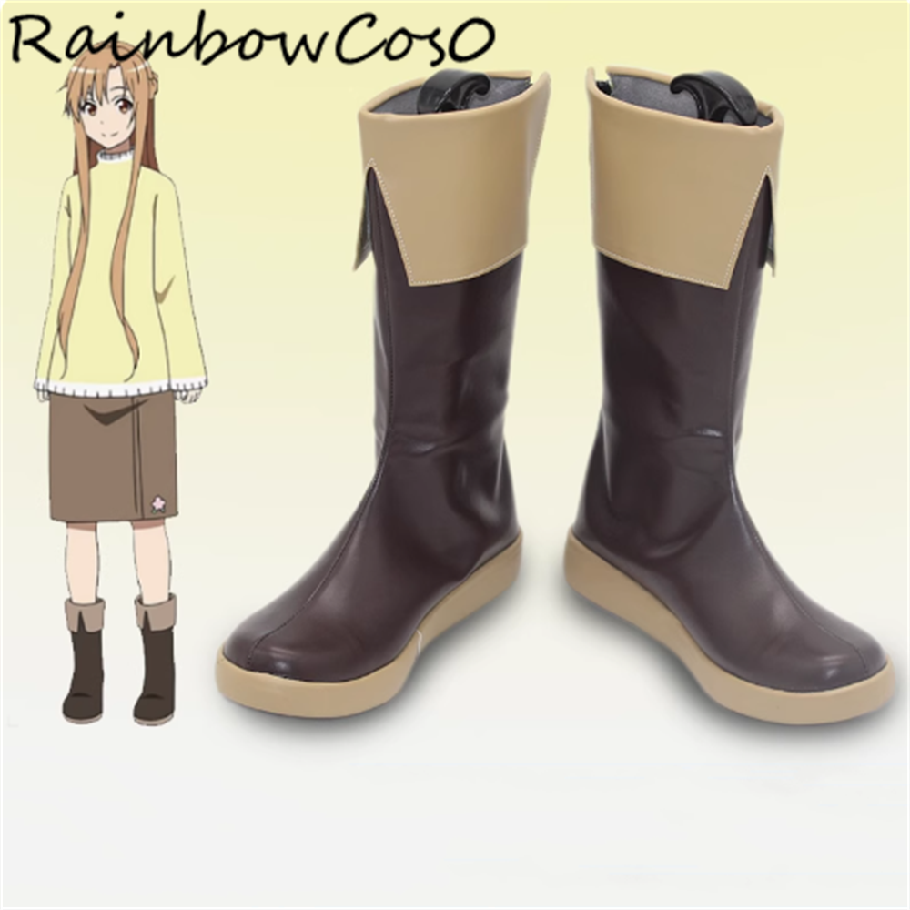 Party Games For Adults Online Free - 結城アスナ結城アスナソードアートオンラインSAOコスプレ靴ブーツゲームアニメパーティーハロウィンRainbowCos0 W5031