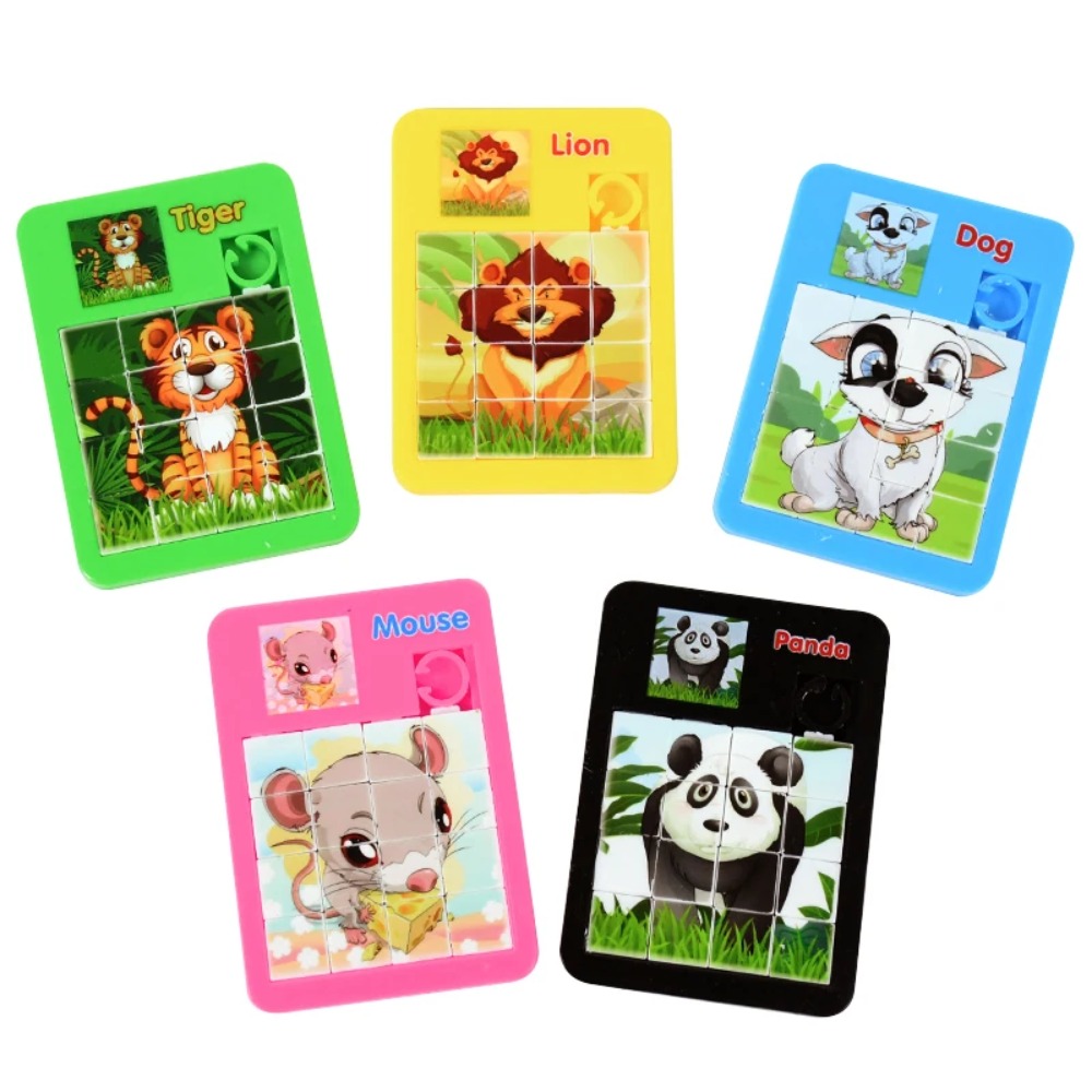 Party Games Easter For Kids - 10-50 個楽しい漫画ジグソー動物パズルゲーム子供の知育玩具誕生日パーティーゲストトリートギフト好意ピニャータフィラー賞