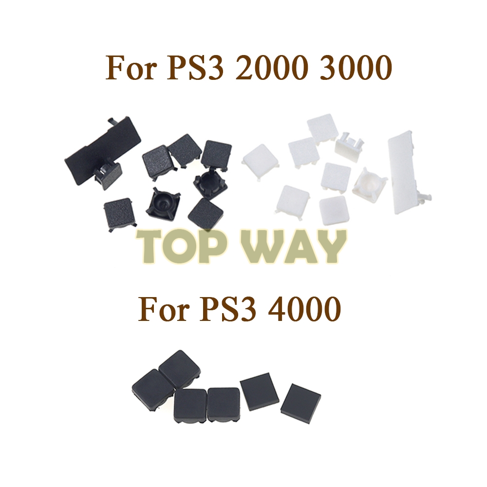 Party Games Playstation - 1 セットプラスチックボタンスクリューキャップゴム足カバー交換セット PS3 スリム 2000 3000