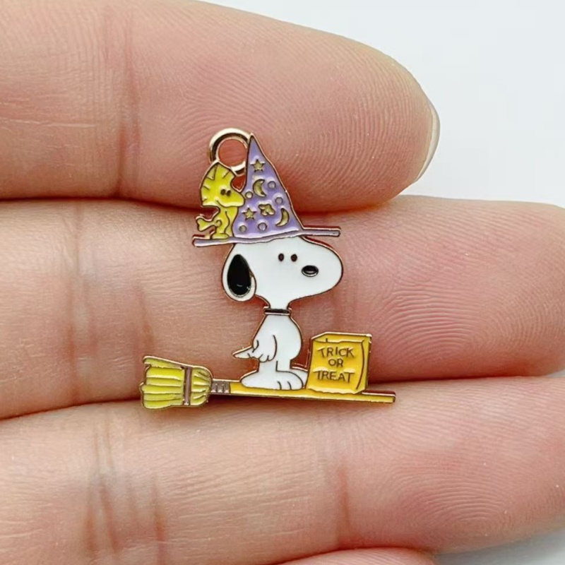 10 個かわいいハロウィン漫画子犬合金エナメルチャームカボチ - Party Games Event のレビューと価格