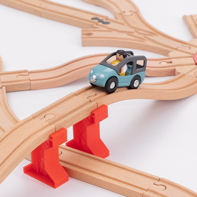 新しい木製トラックアクセサリーブナ材鉄道線路部品ブランド木製 - Hot Wheels Car Track Sets のレビューと価格