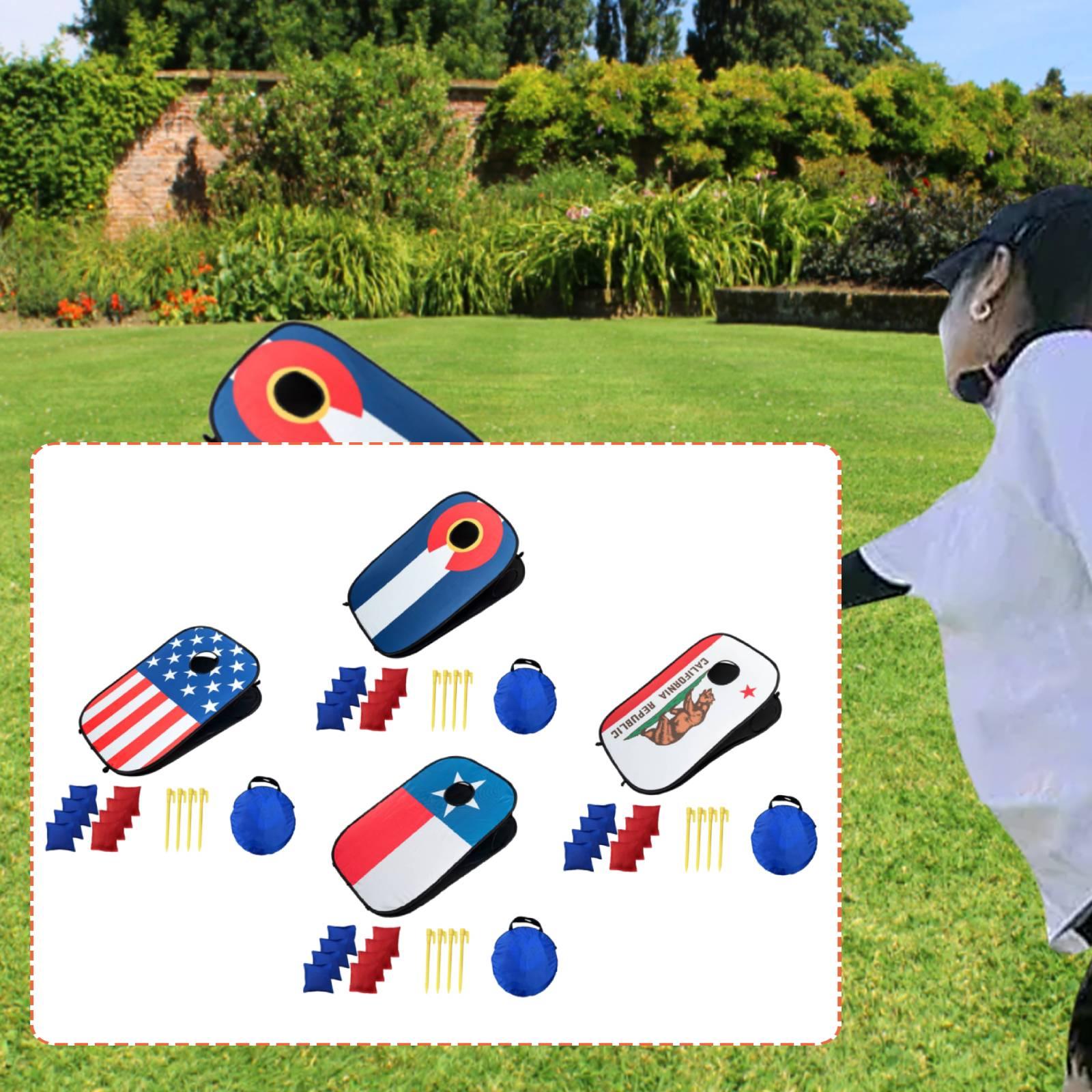 ビーンバッグトスゲーム コーンホールボード ポータブル軽量お - Cornhole Board Set のレビューと価格