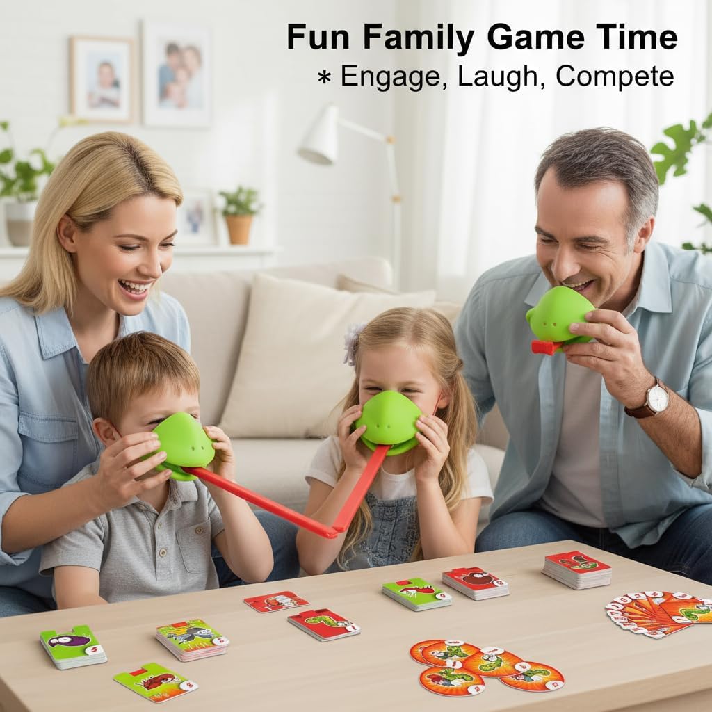 6セット カメレオン舌射撃ゲーム、子供用口マスク付きカエル舌 - Party Games Easter For Kids のレビューと価格
