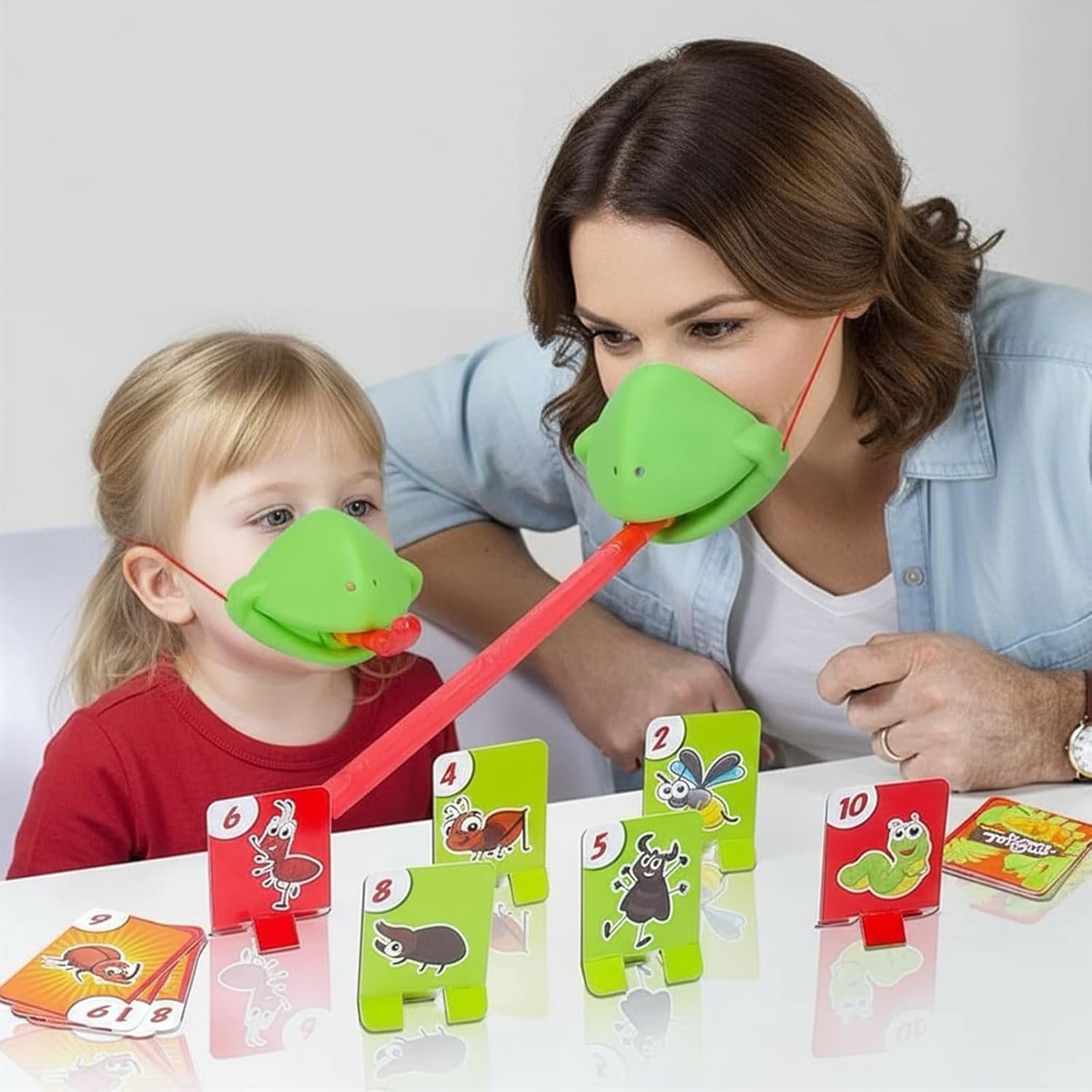 6セット カメレオン舌射撃ゲーム、子供用口マスク付きカエル舌 - Party Games Easter For Kids のレビューと価格