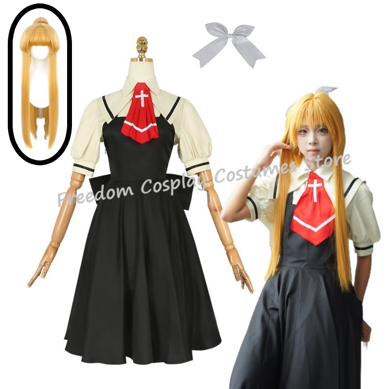 ゲームエアカミオ美鈴コスプレ衣装ウィッグ学校制服コートドレス - Party Games School のレビューと価格