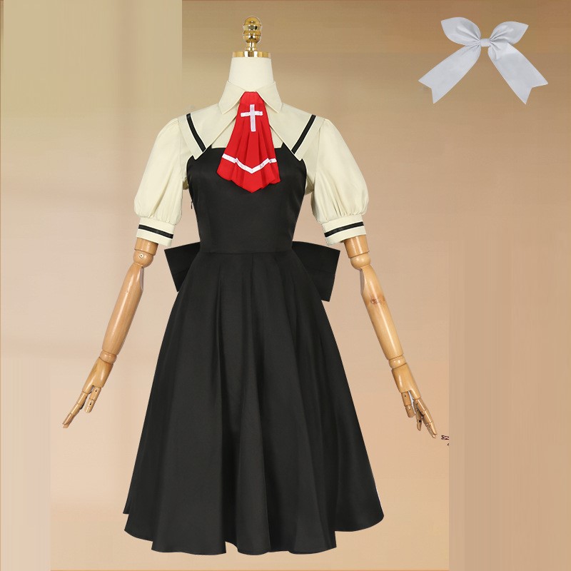 ゲームエアカミオ美鈴コスプレ衣装ウィッグ学校制服コートドレス - Party Games School のレビューと価格