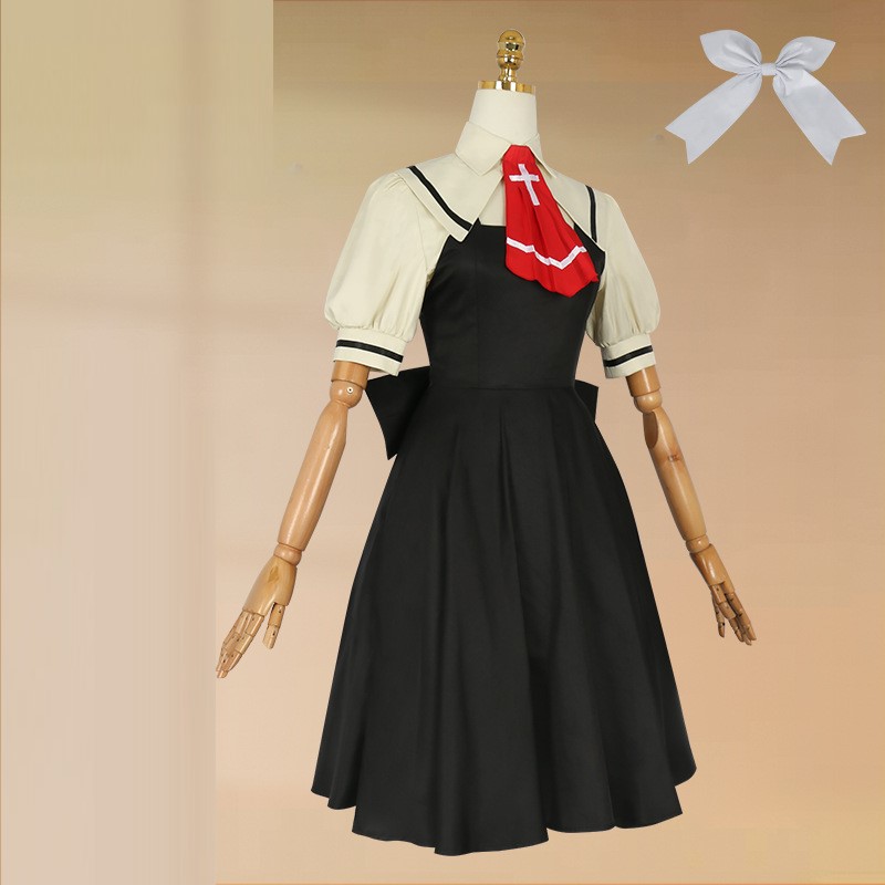 ゲームエアカミオ美鈴コスプレ衣装ウィッグ学校制服コートドレス - Party Games School のレビューと価格