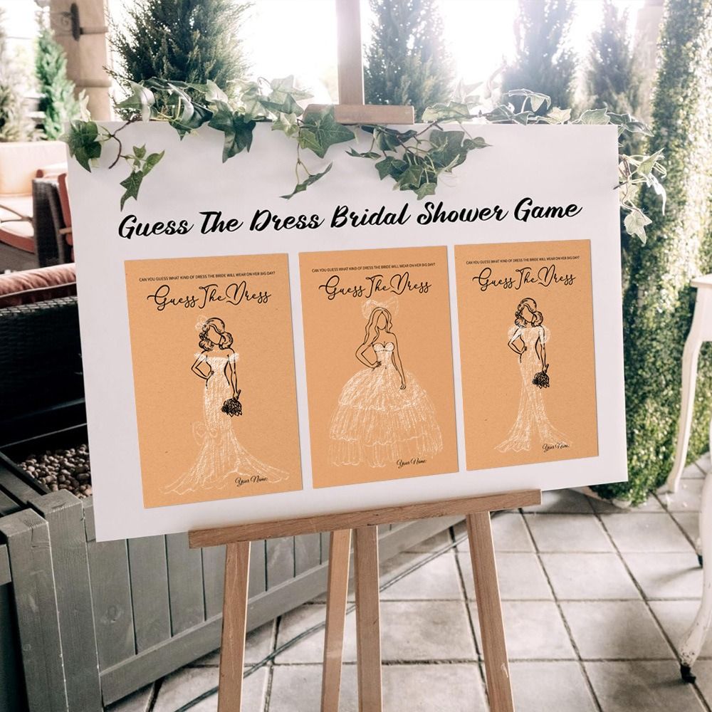 10個入り「ドレスを当てよう」ブライダルシャワーゲーム、イン - Party Games Bridal Shower のレビューと価格