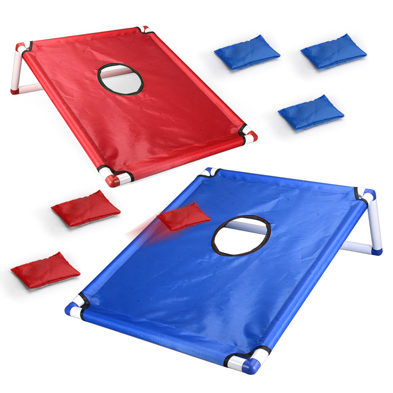 子供用おもちゃビーンバッグ投げゲームセット、ポータブルコーン - Cornhole Board Set のレビューと価格