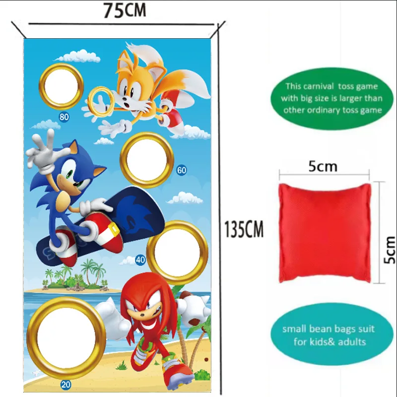 ゲームソニックテーマパーティー コーンホールセット ビーンバ - Cornhole Board Set のレビューと価格