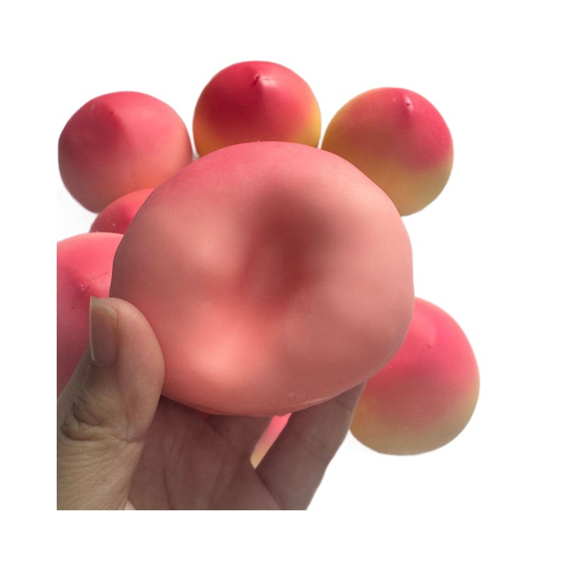 サクサク音がするピーチフルーツスクイーズ玩具 – 大人向けの - Party Games Event のレビューと価格