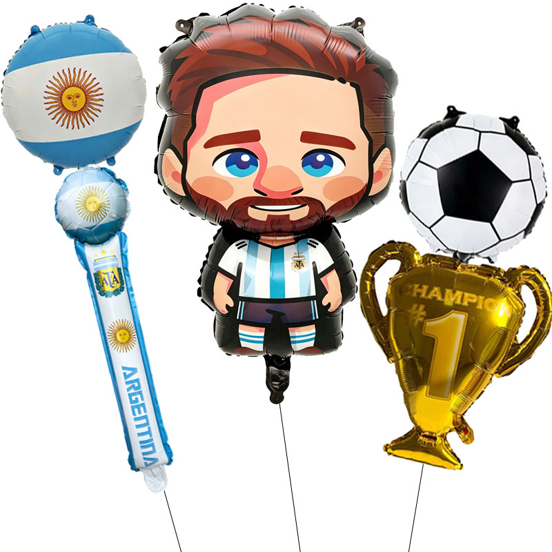 メッシサッカーテーマバルーン誕生日パーティーデコレーションバ - Party Games Easter For Kids のレビューと価格