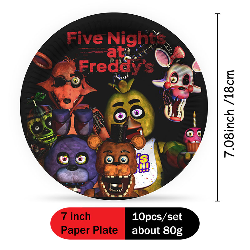 FNAFテーマの紙皿、カップ、カップケーキトッパー、Five - Party Games At Wedding のレビューと価格