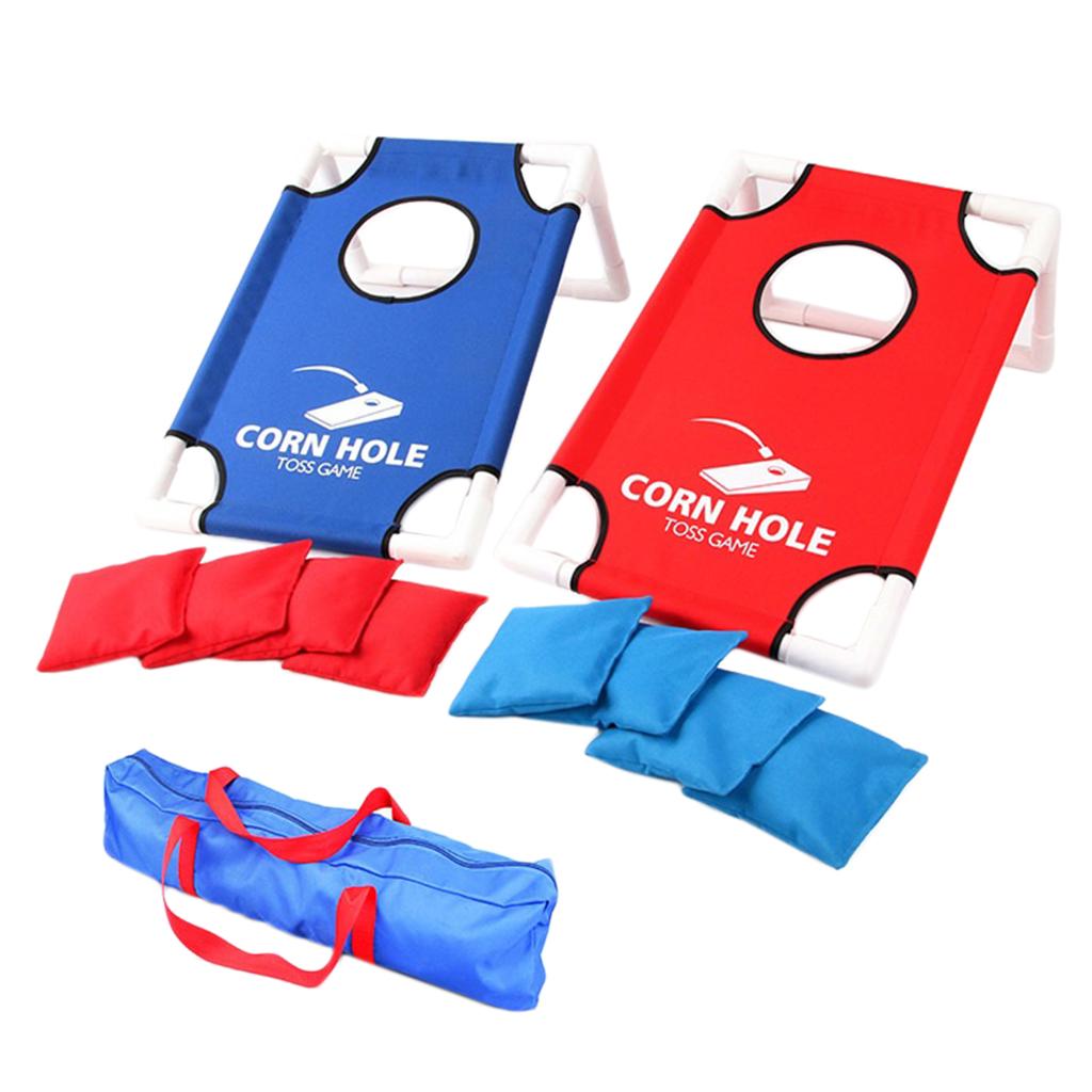 ポータブルコーンホールゲームセット、折りたたみ式ビーンバッグ - Cornhole Board Set のレビューと価格