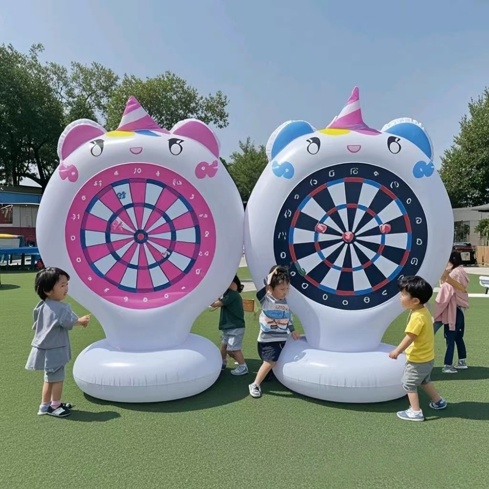インフレータブルユニコーン投げゲームターゲット粘着ダーツ屋外 - Party Games Easter For Kids のレビューと価格