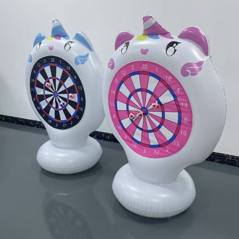インフレータブルユニコーン投げゲームターゲット粘着ダーツ屋外 - Party Games Easter For Kids のレビューと価格