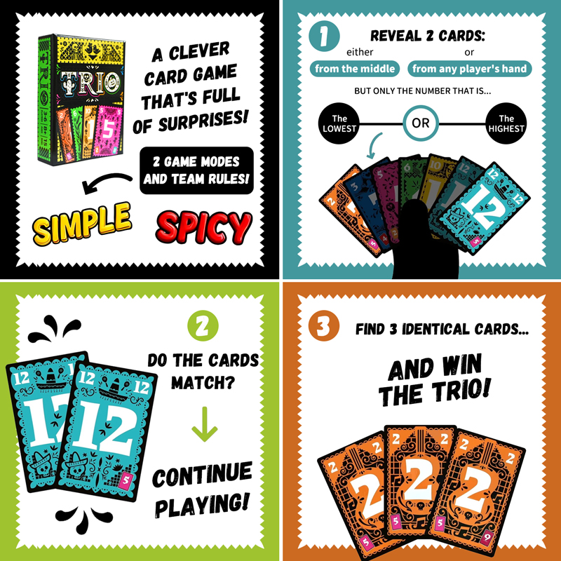 TRIO ストラテジカルカードボードゲーム インタラクティブ - Party Games Multiplayer のレビューと価格