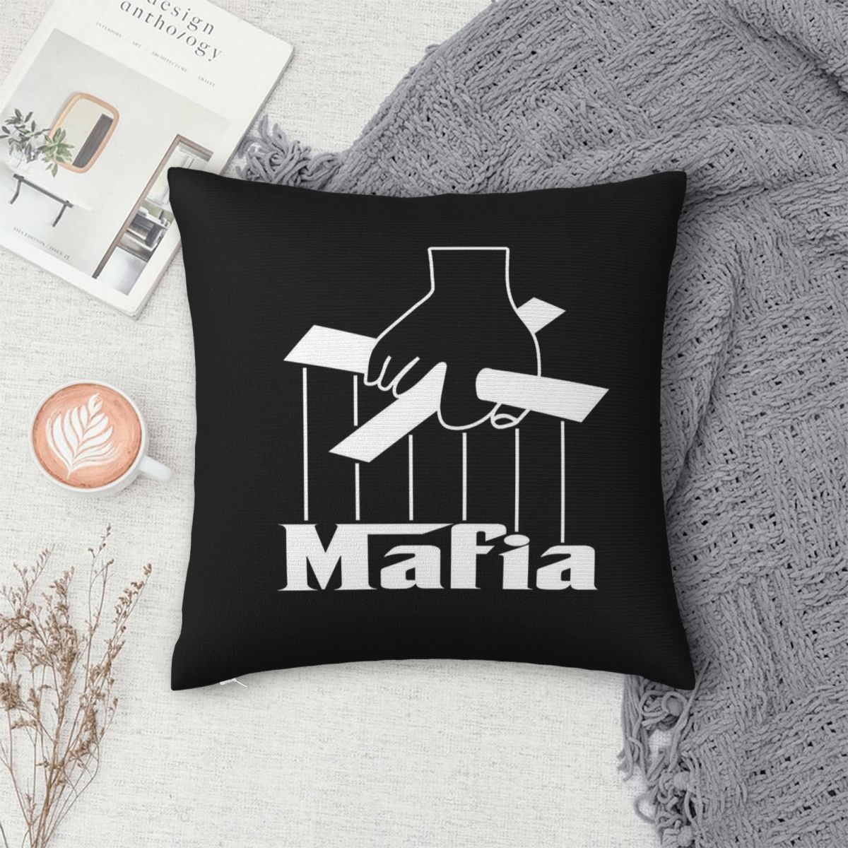 マフィアパーティーゲーム正方形枕カバーポリエステルリネンベル - Party Games Mafia のレビューと価格